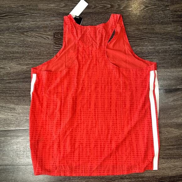 Adidas Adizero Running Singlet Men’s XL Slim Fit JF3462 Red NWT $70 - Picture 3 of 3